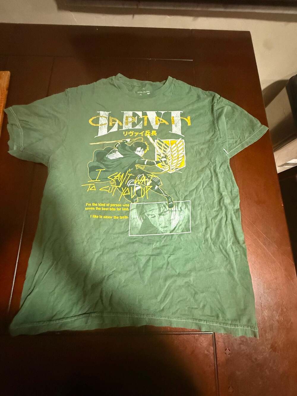 Attack on Titan Final Season Captain Levi Graphic T-Shirt Green